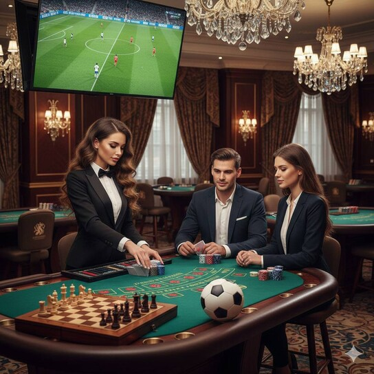 Luxurious online casino interface